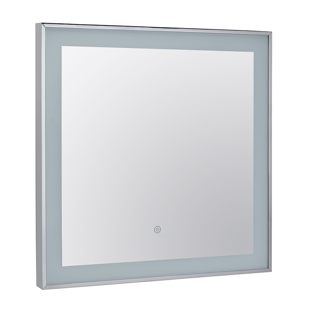 Zrcadlo s LED osvětlením, rám, 600x600 mm