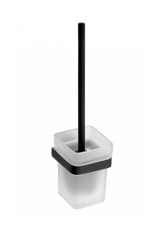 WC kartáč na zavěšení NOIR, sklo, černý kartáč