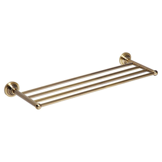 VINTAGE BRONZE trojitý věšák na ručníky, 665 mm