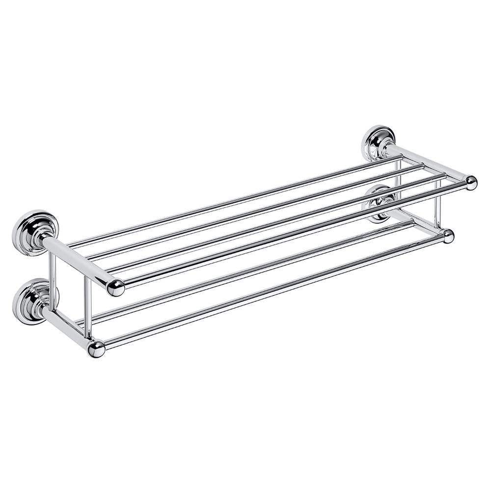 Double towel rail with suspension VINTAGE CHROME, 665 mm