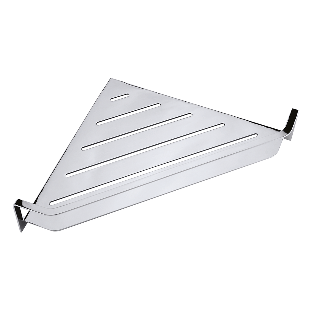 Rohová sprchová police s E kolejnicí