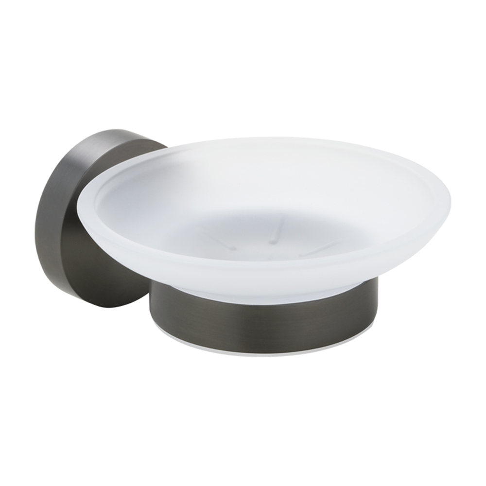 Glass soap dish, Graphit