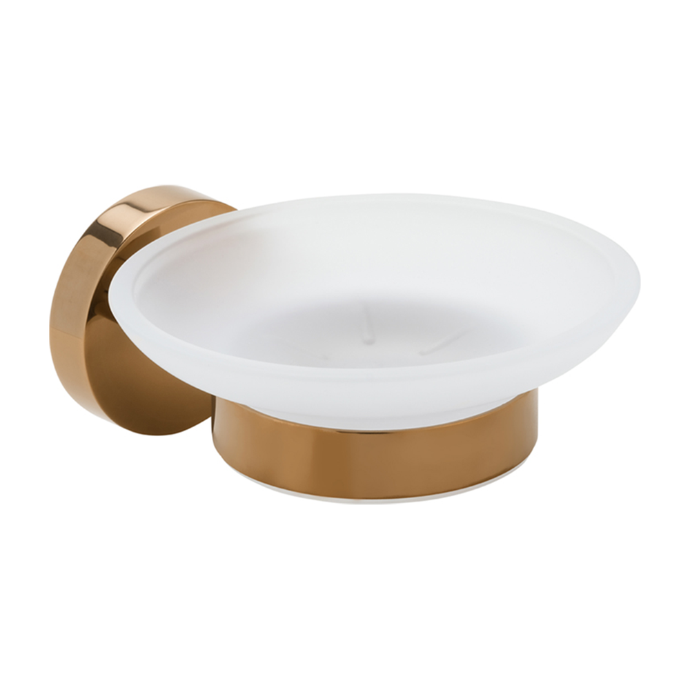 Glass soap dish, Coral