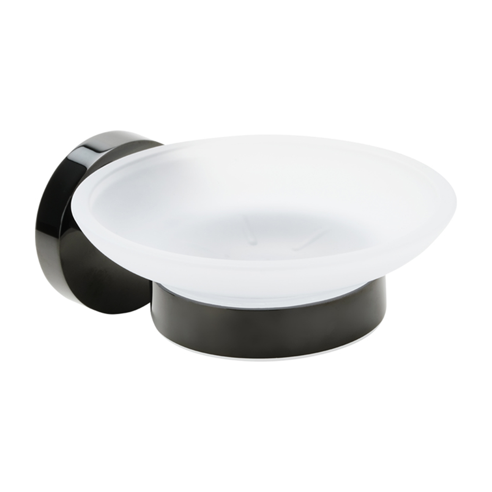 Glass soap dish, Hematite