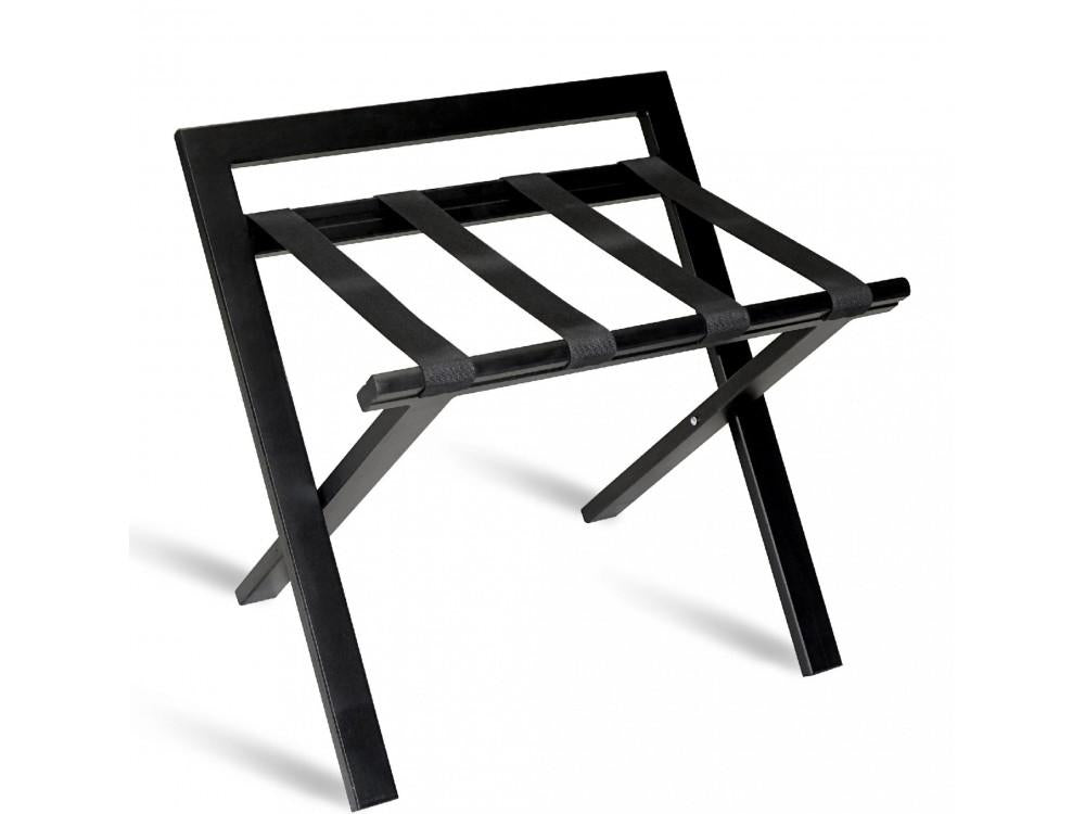Kufr WOOD PLUS s opěrkou, černý