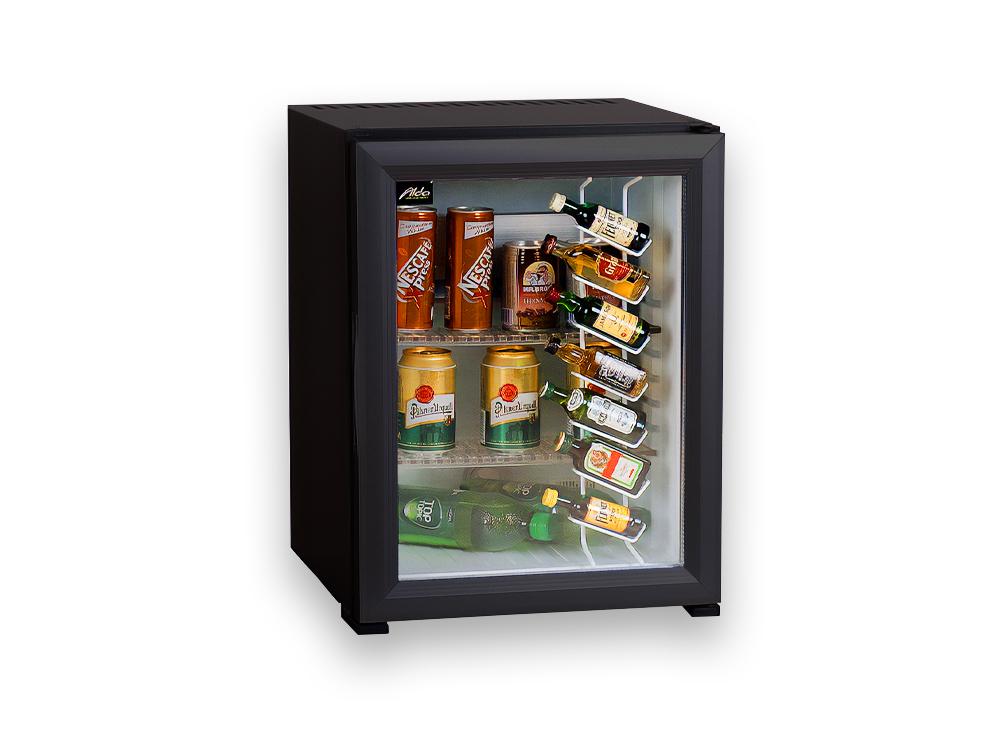 Minibar ALDA BC30G, prosklená dvířka, černý | Vybavení hotelu ALDA as
