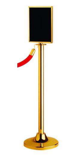 Lanová zábrana s informační tabulí, lesklá zlatá