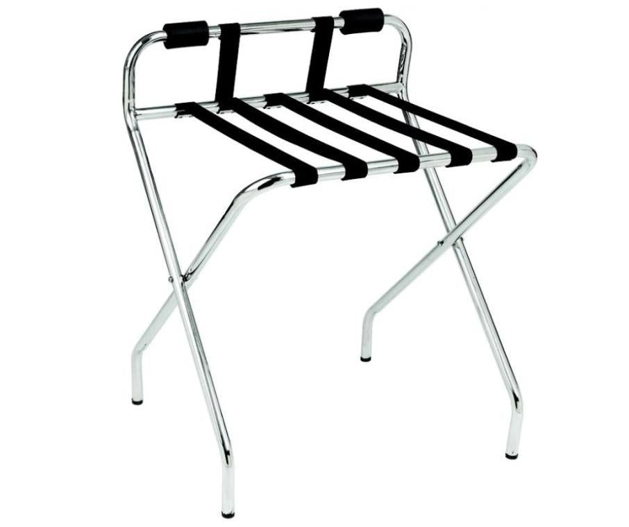 Nosič zavazadel STEEL PLUS s opěrkou zad, lesklá nerezová ocel