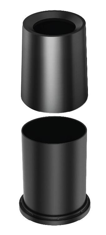 Pokojový koš, dvoustěnný, kulatý, antracit, 8 l
