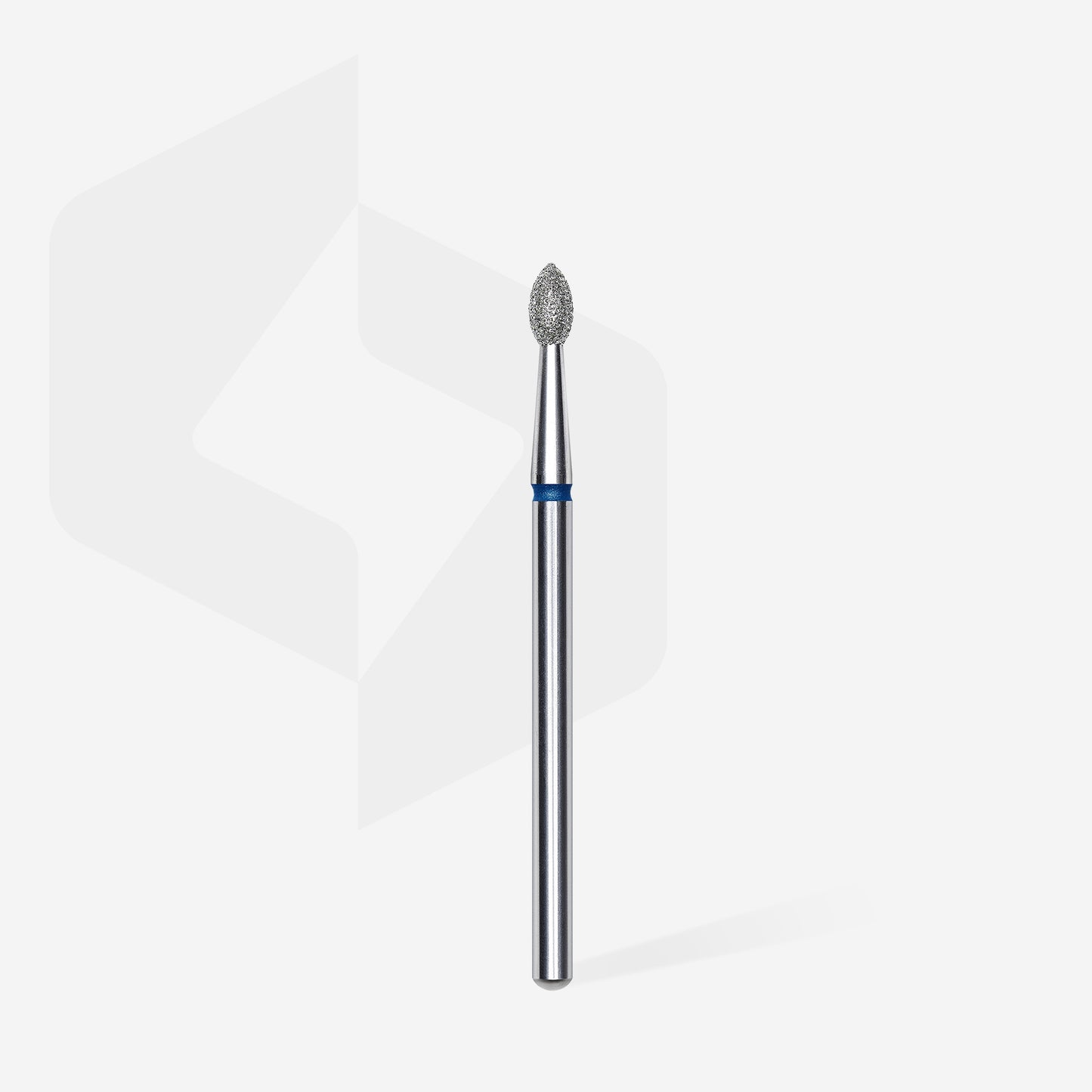 Diamond nail drill bit pointed bud blue EXPERT head diameter 2,5 mm / working part 4,5 mm - STALEKS