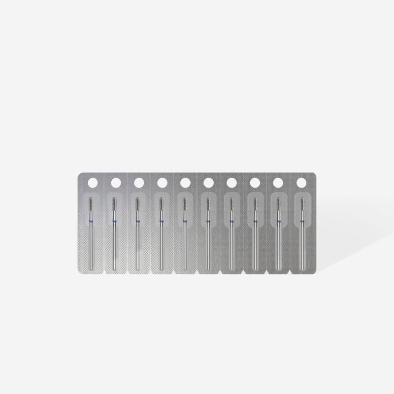 Diamond nail drill bit rounded cylinder blue EXPERT head diameter 2,3 mm / working part 6,5 mm - STALEKS