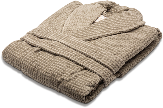 Bathrobe PIQUE S, gray-brown | ALDA hotel equipment a.s.