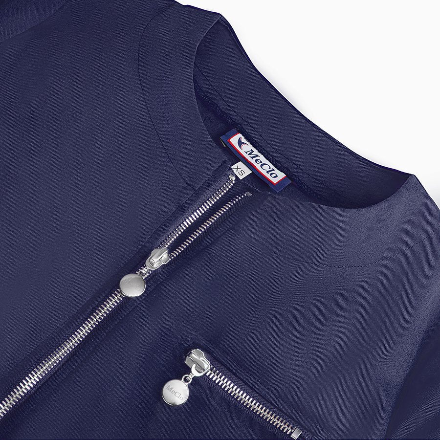 Meclo medizinisches Kleid marineblau mit Reißverschluss RITA II