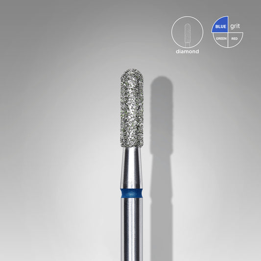 Diamantový vrták na nehty zaoblený válec modrý EXPERT průměr hlavy 2,3 mm / pracovní část 8 mm - STALEKS