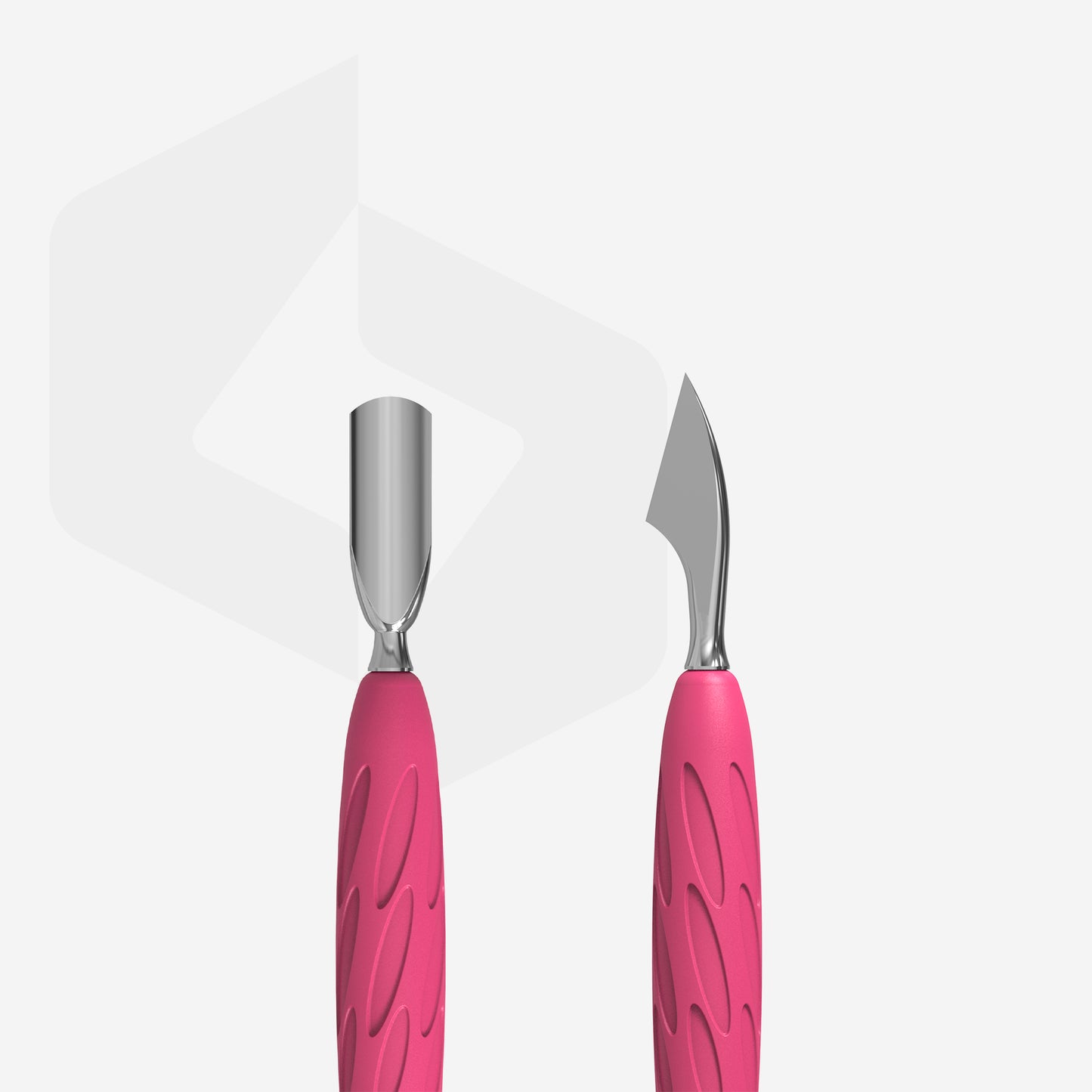 Manicure pusher Gummy with silicone handle UNIQ 10 TYPE 3 (rounded narrow pusher and cleaner) - STALEKS