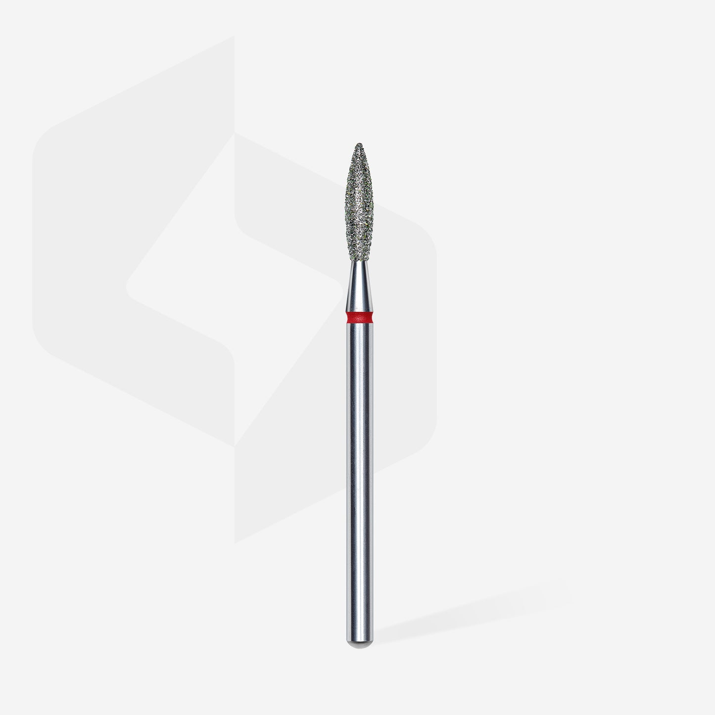 Diamond nail drill bit flame red EXPERT head diameter 2,3 mm / working part 10 mm - STALEKS
