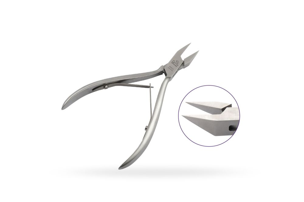 Ingrown toenail nippers, spear tips, double spring recessed - 9 mm cut - NIPPERS - SUPREMA