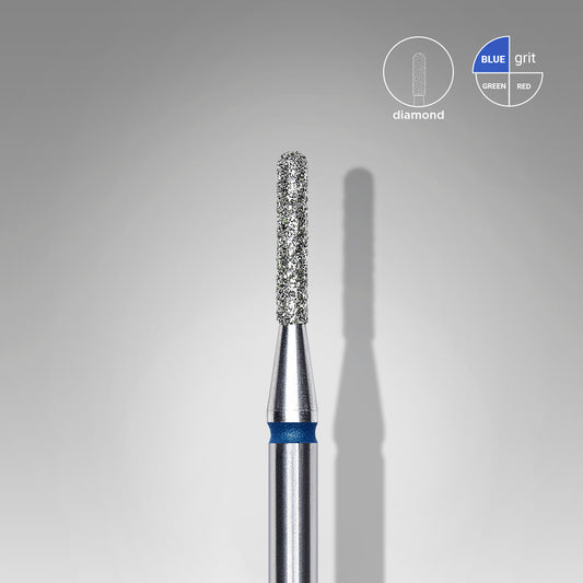 Diamantový vrták na nehty zaoblený válec modrý EXPERT průměr hlavy 1,4 mm / pracovní část 8 mm - STALEKS