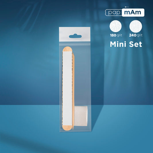 Disposable set EXPERT 30 (papmAm Mix on a wooden base 100/180 grit, buff 180/240 grit, orange stick 110 mm) - STALEKS