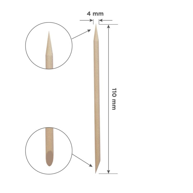 Oranžová tyčinka EXPERT dřevěná 110 mm (100 ks) - STALEKS