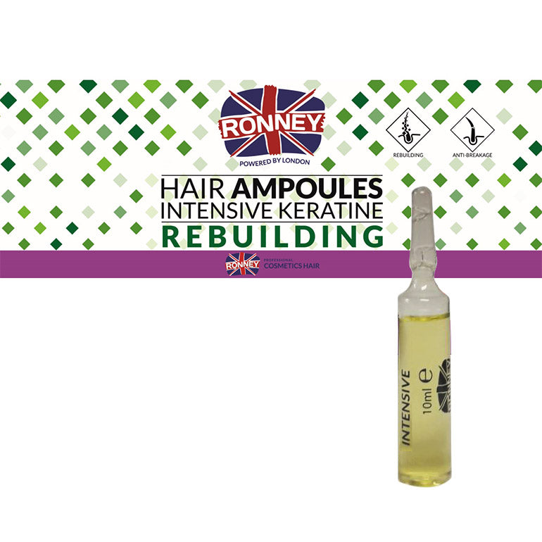 RONNEY vlasová ampule Intensive KERATINE Rebuilding (12x10 ml)