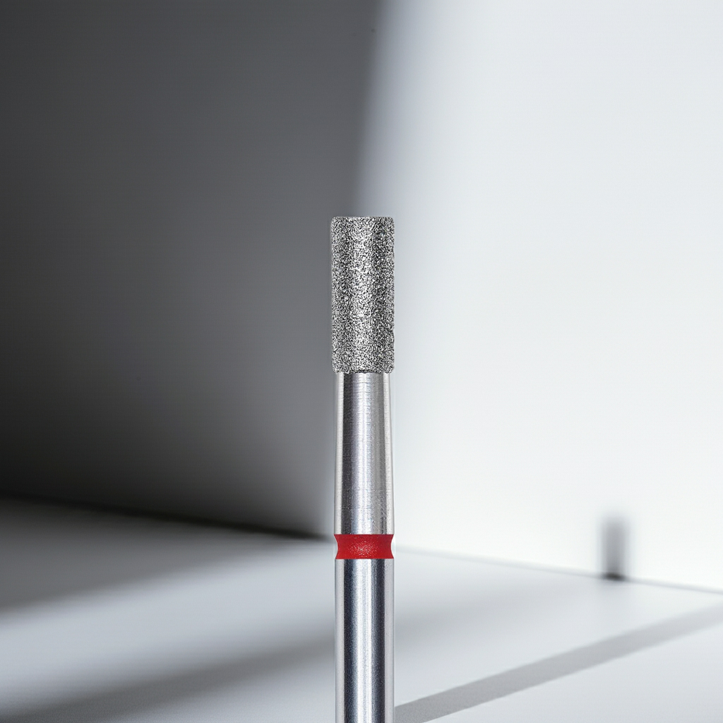 Diamantový válec na hřebíky červený EXPERT průměr hlavy 2,5 mm / pracovní část 6 mm - STALEKS