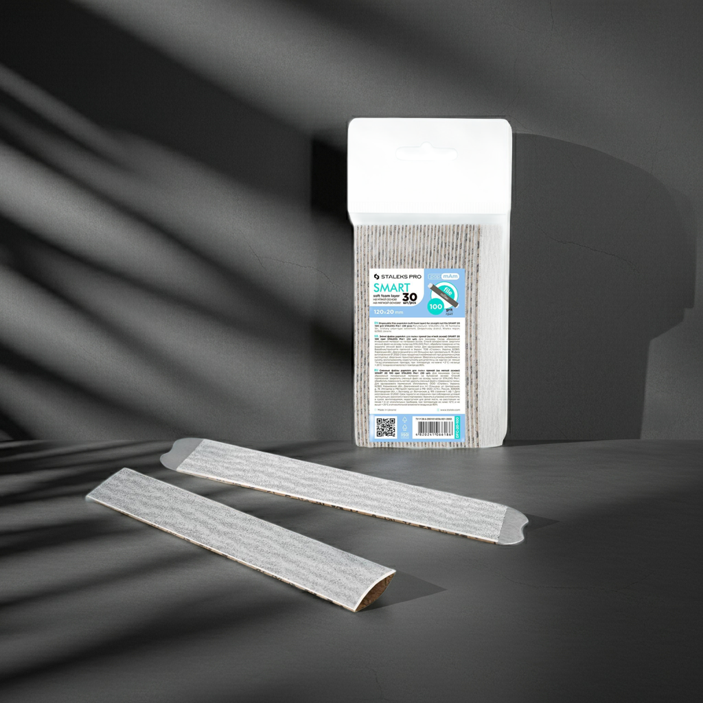 Disposable files papmAm on a soft foam layer SMART 20 100 grit (30 pcs) - STALEKS