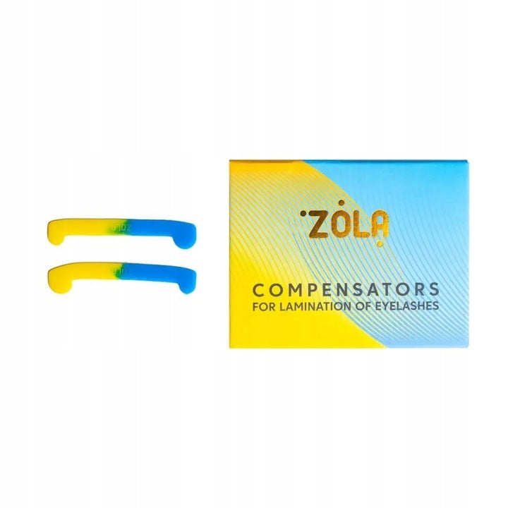 Zola svorky na laminaci řas, 1 pár, žluté a modré