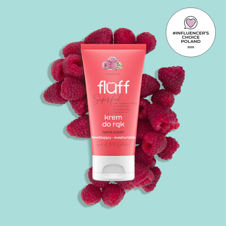 Fluff Antibacterial and Moisturizing Hand Cream Raspberry