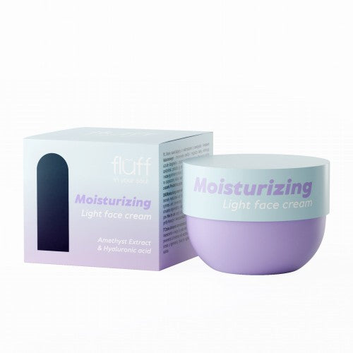 Fluff Light hydratační krém na obličej s ametystem a kyselinou hyaluronovou 50 ml