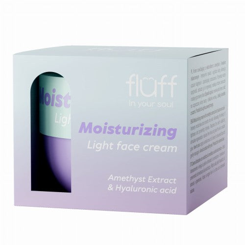 Fluff Light hydratační krém na obličej s ametystem a kyselinou hyaluronovou 50 ml