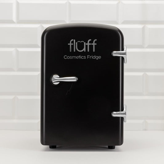 Black cosmetics refrigerator - silver logo (Matte finish)