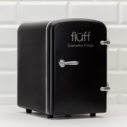 Black cosmetics refrigerator - silver logo (Matte finish)