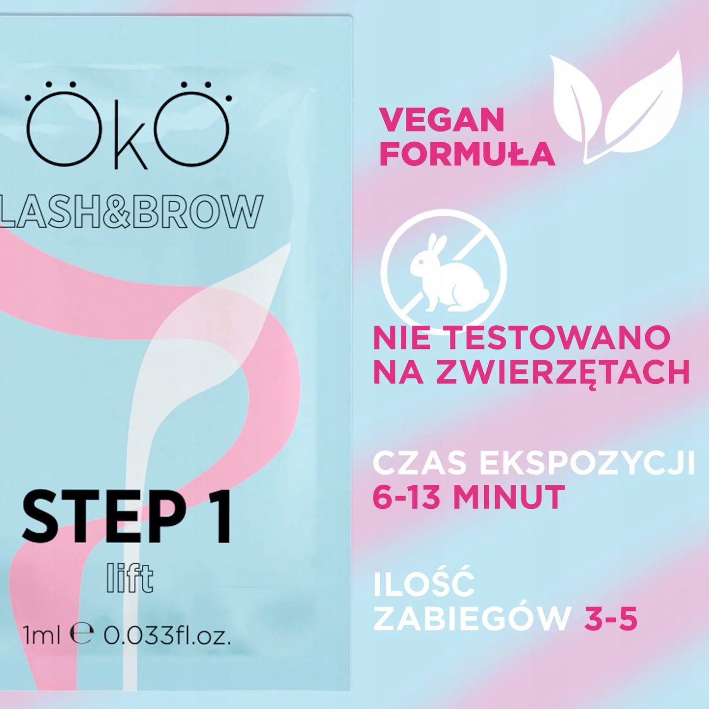 Eye Eyelash and eyebrow lamination product Step 1 (5 sachets)