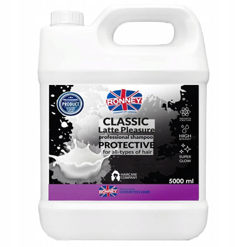 RONNEY Profesionální šampon Classic Latte Pleasure ochranný 5000 ml