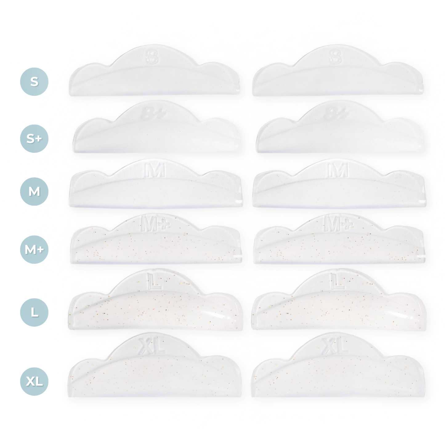 Silicone glitter pads Clouds