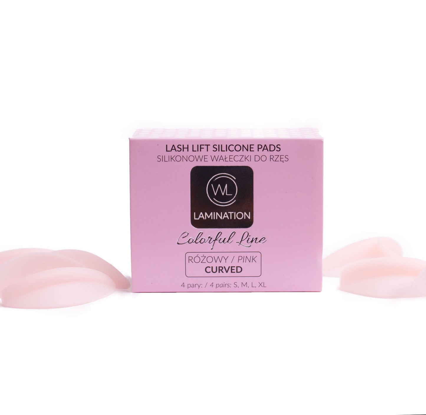 Silicon Pad Colorful Line Pink Curved