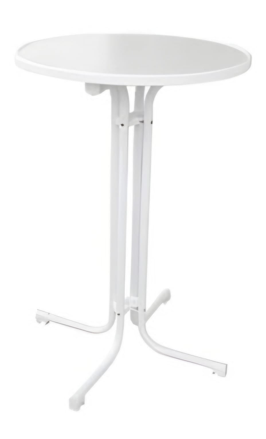 Banketní skládací stůl MODENA s deskou Ø 80 cm, bílá