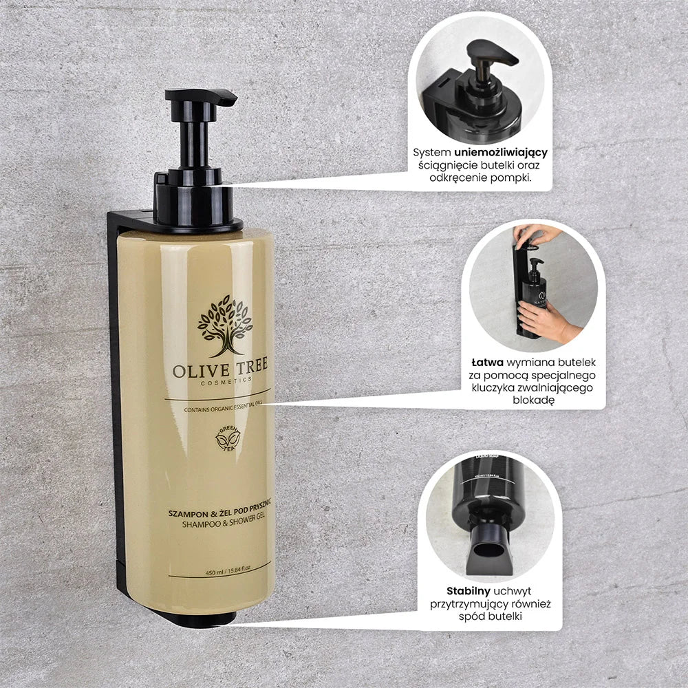 Olive Tree 2in1 Hotel Shampoo & Shower Gel Dispenser – 450 ml