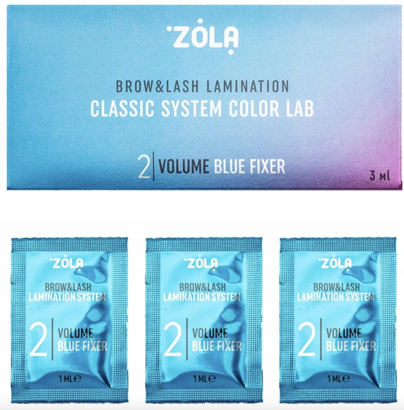 ZOLA Color Lab Formula č. 2 Objem Modrý fixátor Balení 3 x 1 ml