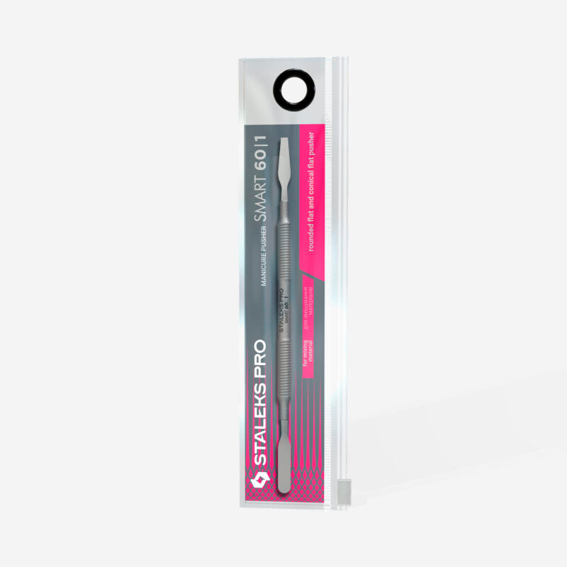 Manicure pusher SMART 60 TYPE 1 (rounded flat and conical flat pusher) - STALEKS