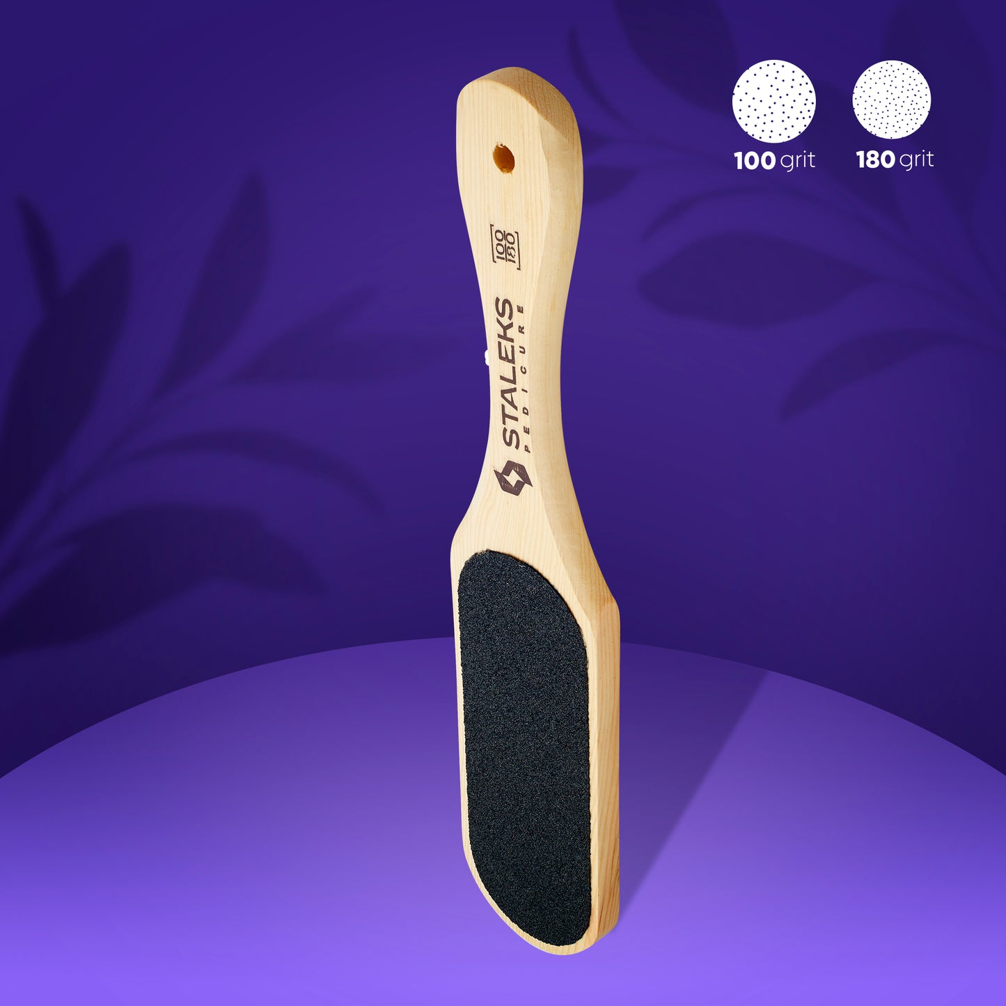 Wooden foot file BEAUTY & CARE 10 TYPE 1 100/180 grit - STALEKS