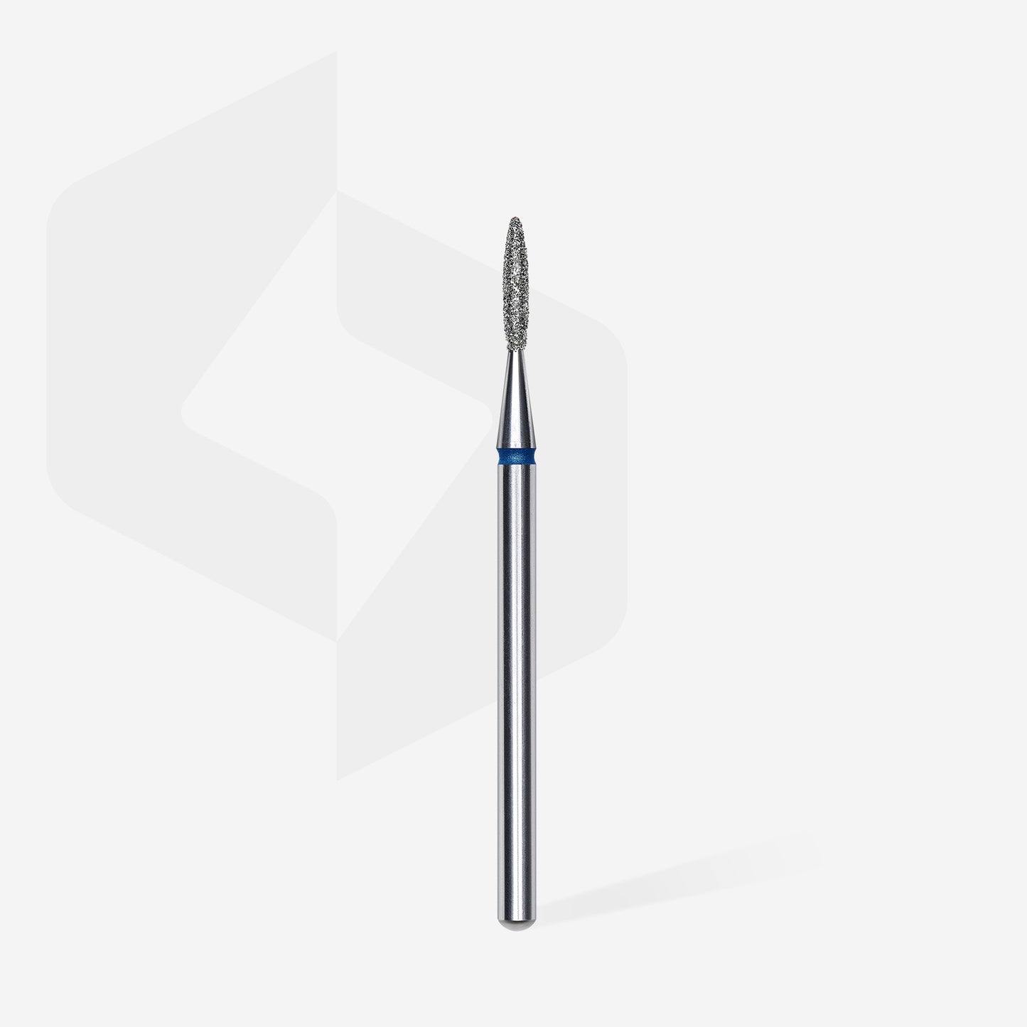 Diamond nail drill bit pointed flame blue EXPERT head diameter 1,6 mm / working part 8 mm - STALEKS