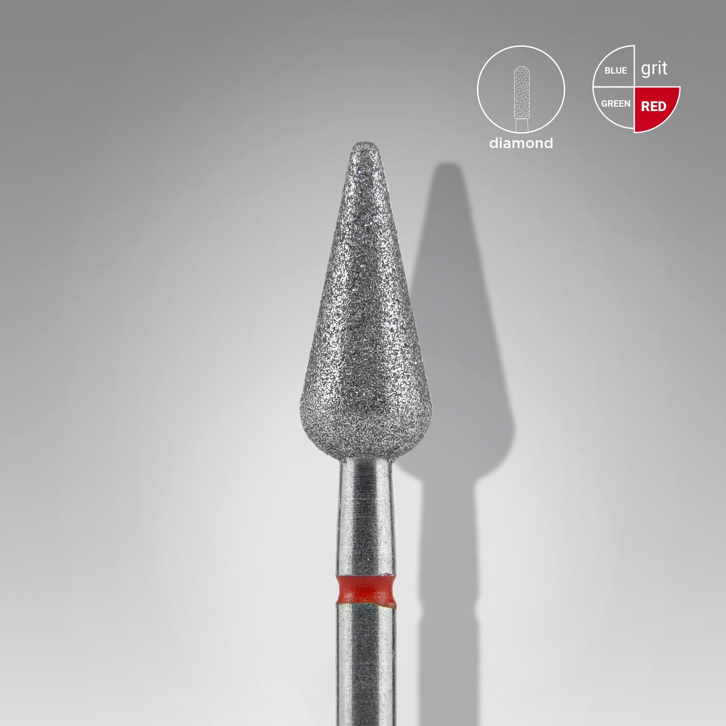 Diamantový vrták na hřebíky špičatý hruškový červený EXPERT průměr hlavy 5 mm / pracovní část 12 mm - STALEKS