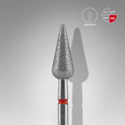 Diamantový vrták na hřebíky špičatý hruškový červený EXPERT průměr hlavy 5 mm / pracovní část 12 mm - STALEKS