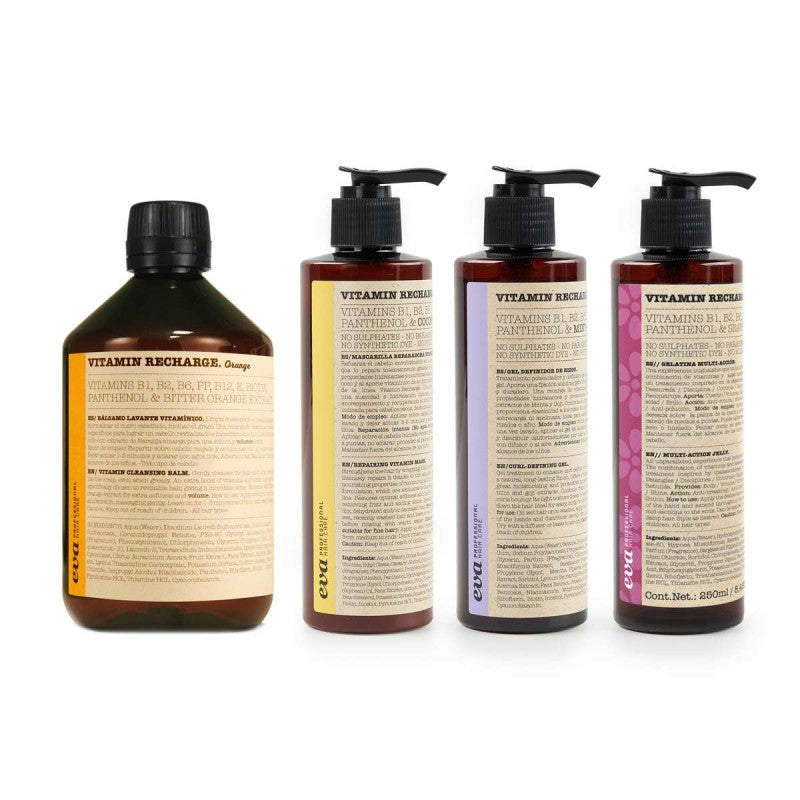 Curl care routine with Vitamin Recharge Orange