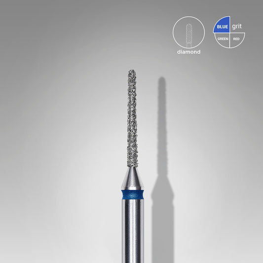 Diamond nail drill bit needle blue EXPERT head diameter 1 mm / working part 10 mm - STALEKS