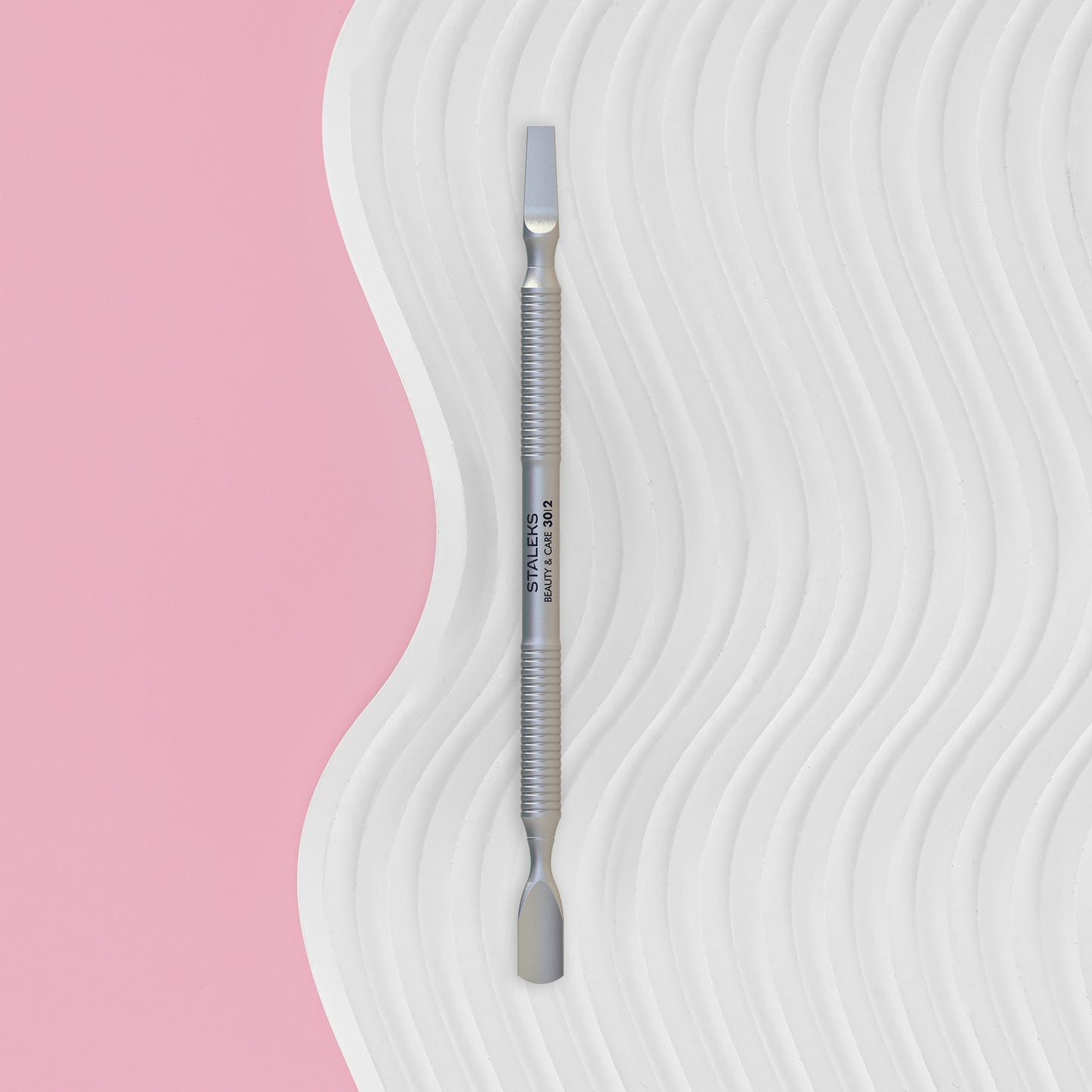 Manicure pusher BEAUTY & CARE 30 TYPE 2 (rounded narrow pusher and straight blade) - STALEKS