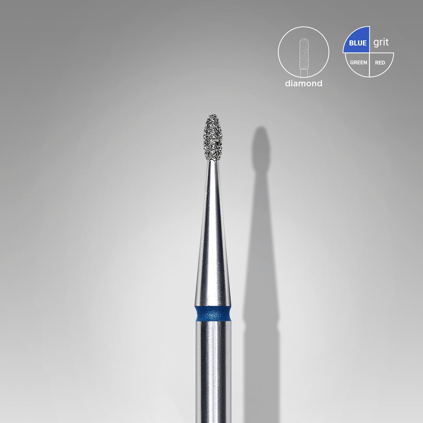 Diamantový vrták na nehty zaoblený pupen modrý EXPERT průměr hlavy 1,2 mm / pracovní část 3 mm - STALEKS