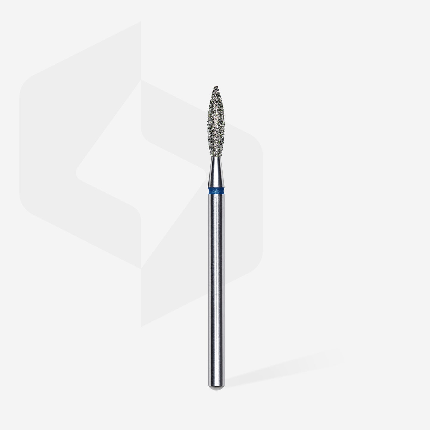 Diamond nail drill bit flame blue EXPERT head diameter 2,3 mm / working part 10 mm - STALEKS